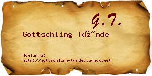 Gottschling Tünde névjegykártya